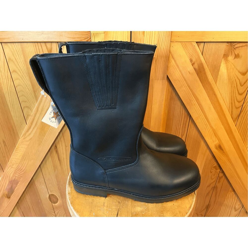 Cruiserworks Black Leather Classic Motorcycle Boots Men's Size 10W
